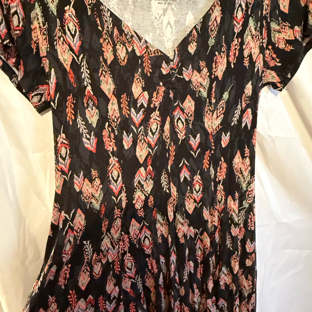 Torrid Black Dress with Multicolor Pattern